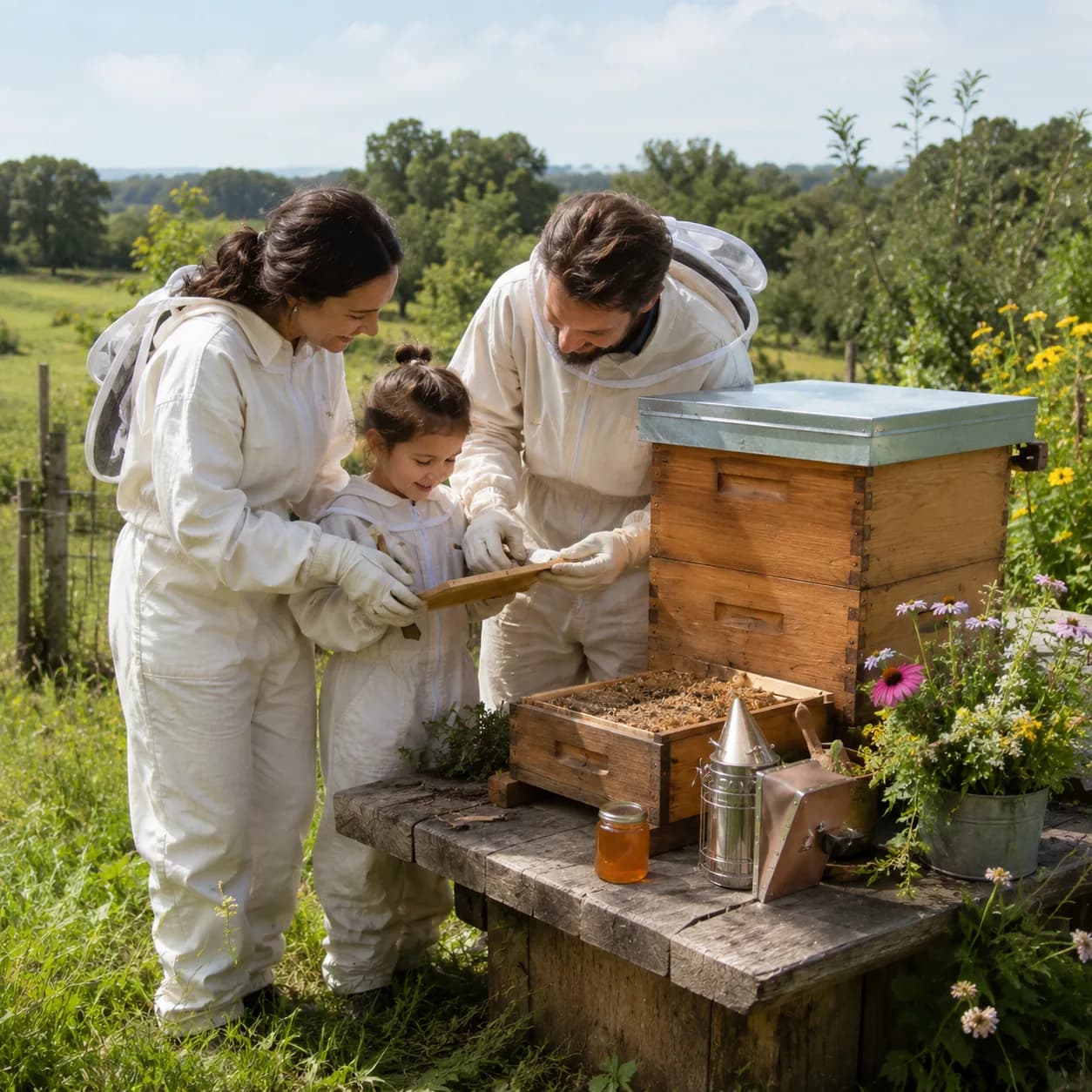 Beekeeping with children